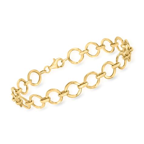 gold bracelet with circle and line through it|circle bracelet kit.